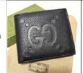 GUCCI Bi-fold Wallet Jumbo GG Leather Black