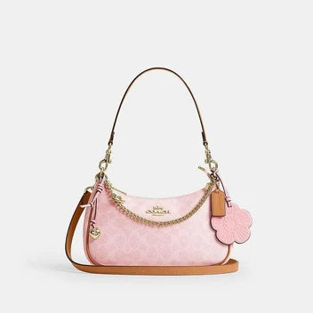 NWT Coach Teri Shoulder Bag In Signature Canvas CAL51/Cv933 pinkc