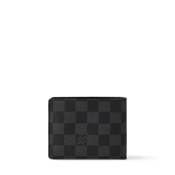 # **Louis Vuitton Multiple Wallet N62663 Damier Graphite Canvas Men's Bifold Wallet Black/Grey**