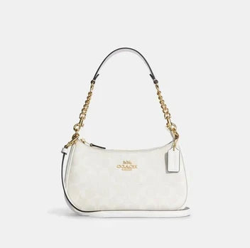 # Coach Women's Teri Shoulder Bag Signature Canvas Chalk White NWT