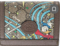 Gucci GG Supreme Disney Collaboration Donald Duck Folding Wallet